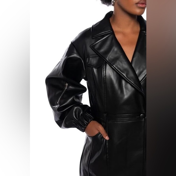 SHE'S SOPHISTICATED PU BLAZER DRESS - Picture 6 of 6